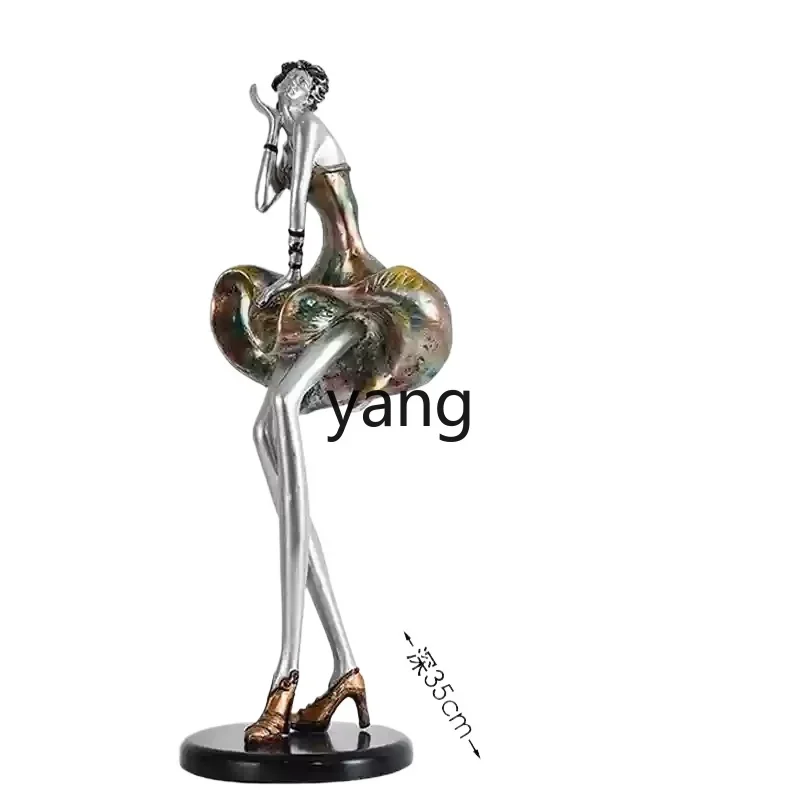 Lmm  modern light luxury figure ornament large sculpture living room entrance advanced interior abstract