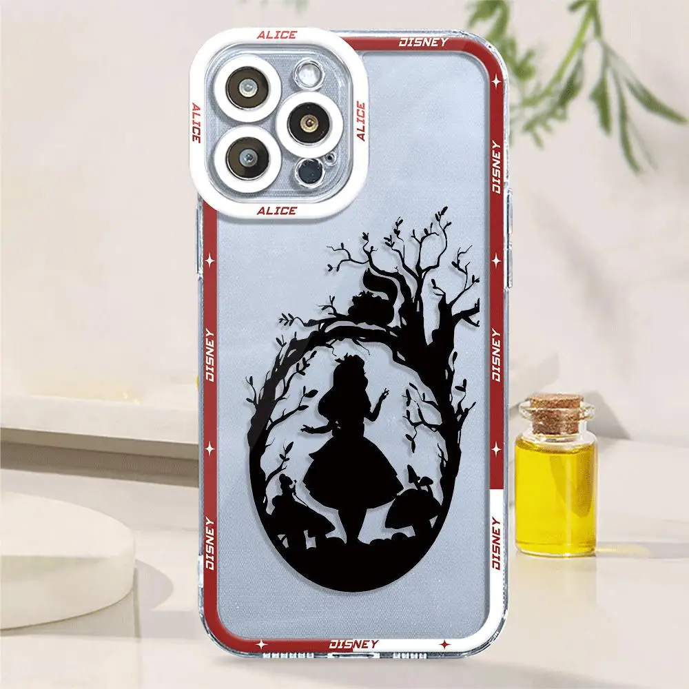 Disney Alice in Wonderland Phone Case for Apple iPhone 15 Pro Max 13 14 Plus 12 Mini 11 Pro XR 8 SE 7 8 XS MAX Cover