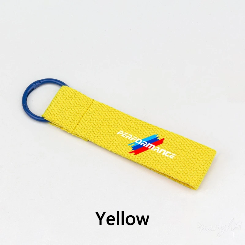 For BMW Performance X1 X3 X4 X5 E46 E90 F20 E60 E39 F10 M1 M2 M3 M5 M6 E87 Canvas Car Keychain Key Rings Lanyard Key Chain view 4