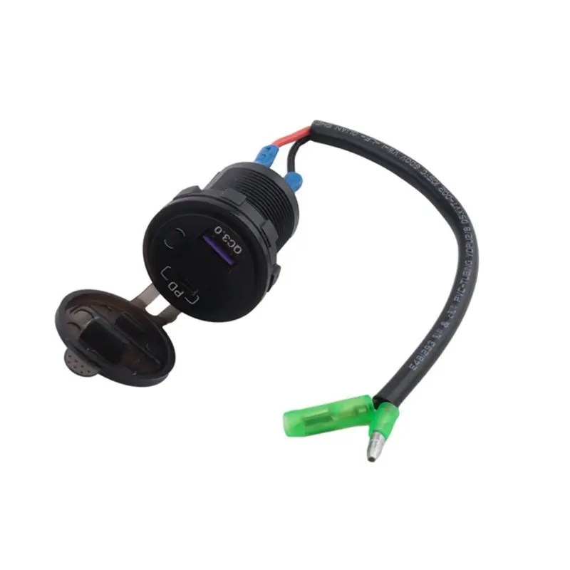 NEW HOT In Stock-USB+ C Extended Adapter Accessories Motorcycle USB Socket Fast Charging For Kawasaki Versys 650 2023-2025