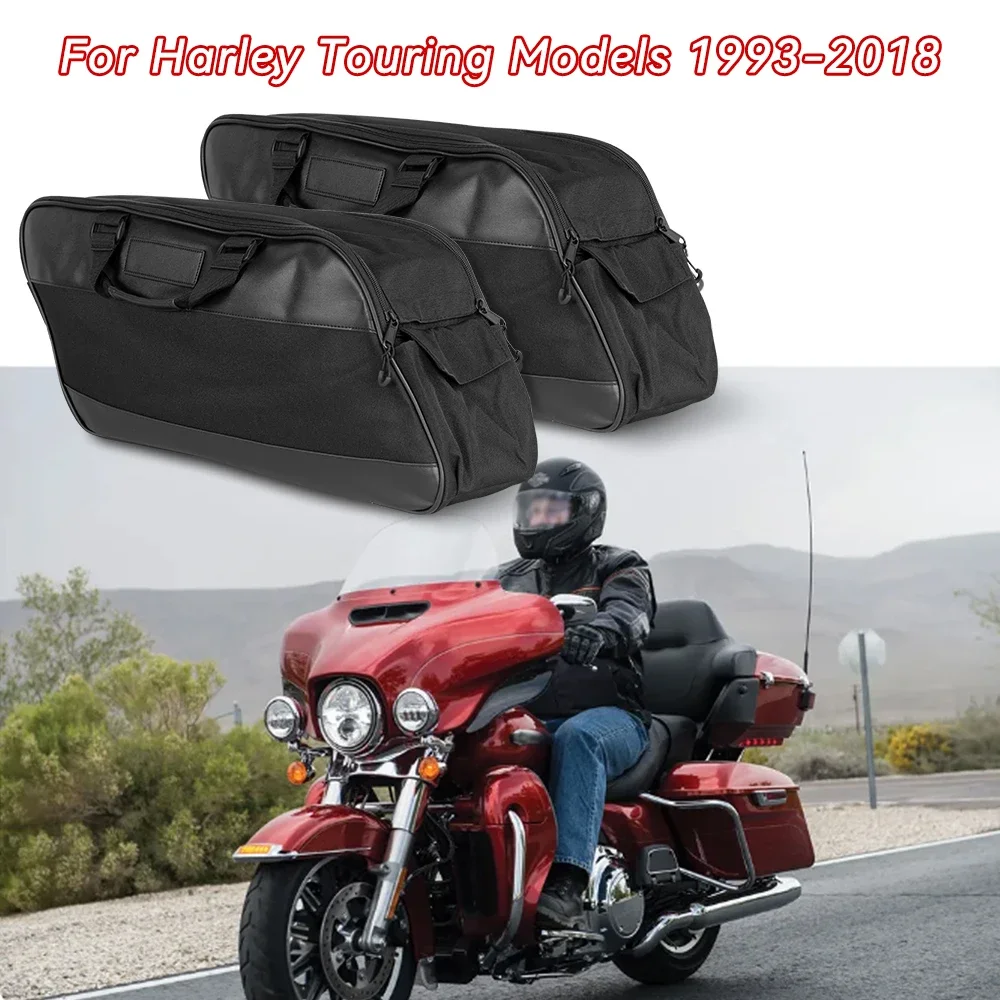 

Для Harley Touring Road King Electra Street Glide Ultra Tour FLTR FLHX 93-23, мотоциклетная седельная сумка, багажная подкладка, сумка