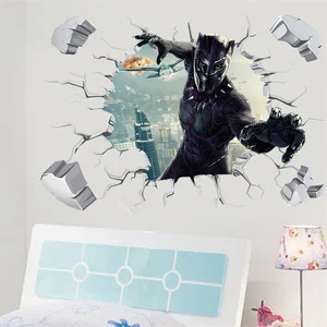 Miniso-Avengers schwarze Panther-Wandaufkleber, Marvel-Filmplakat, Raum- und Schlafzimmer-Wanddekoration, Wandaufkleber für Kinder 10 Hauptverkauf Pantera Black Framework - №3