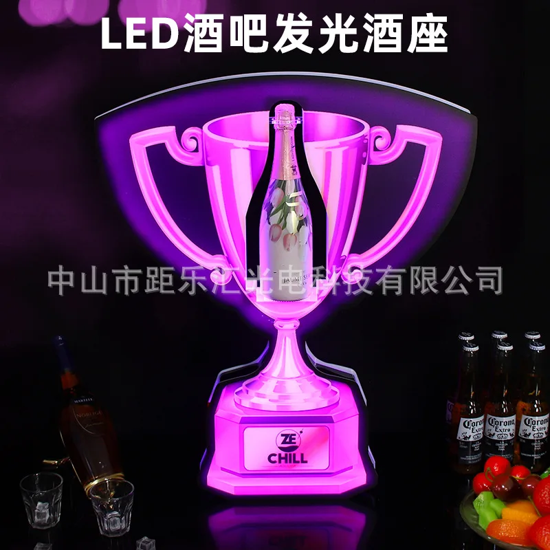

Bar KTV luminous trophy wine seat led red wine base tequila champagne display stand nightclub creative wine rack
