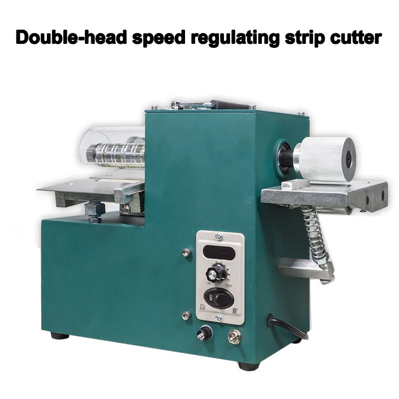 Leather Slitting Machine Small Belt Cutting Machine Adjustable Speed Industrial Round Knife 220V Electric Heat Edge Creaser Mach