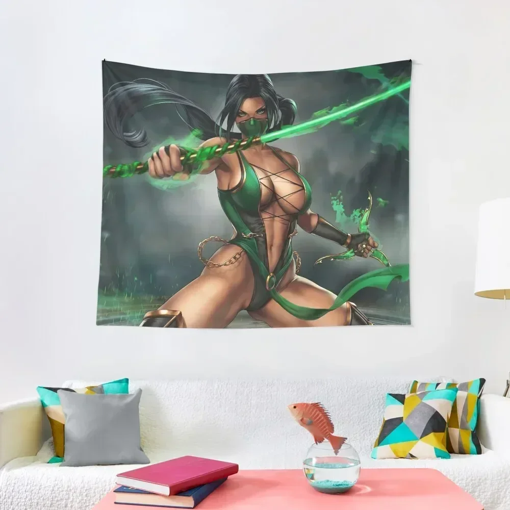 

Jade Mortal Kombat Tapestry Home Decoration Accessories Things To The Room Living Room Decoration Aesthetic Decoration Tapestry