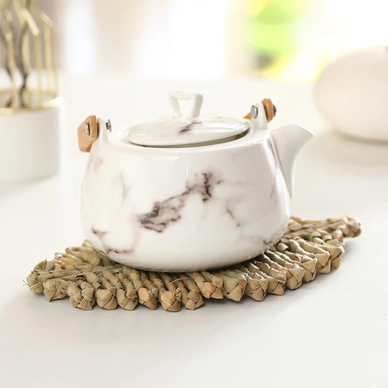 Elegant Khaki Rattan Placemat Set for Dining and Events, 23x16cm