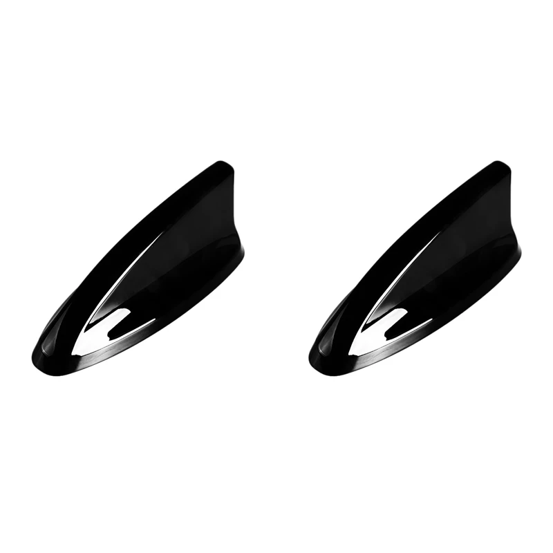 2X Car Shark Fin Antenna Auto Radio AM/FM Signal Aerials Decoration For Honda Civic 11T 2022 Black