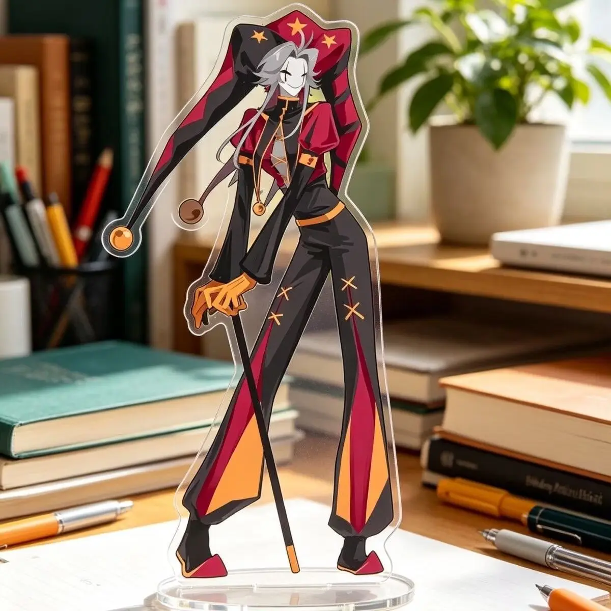 

Anime The Freak Circus Pierrot Acrylic Stand Model Plate Game Figure Souvenir Gift Desk Decor