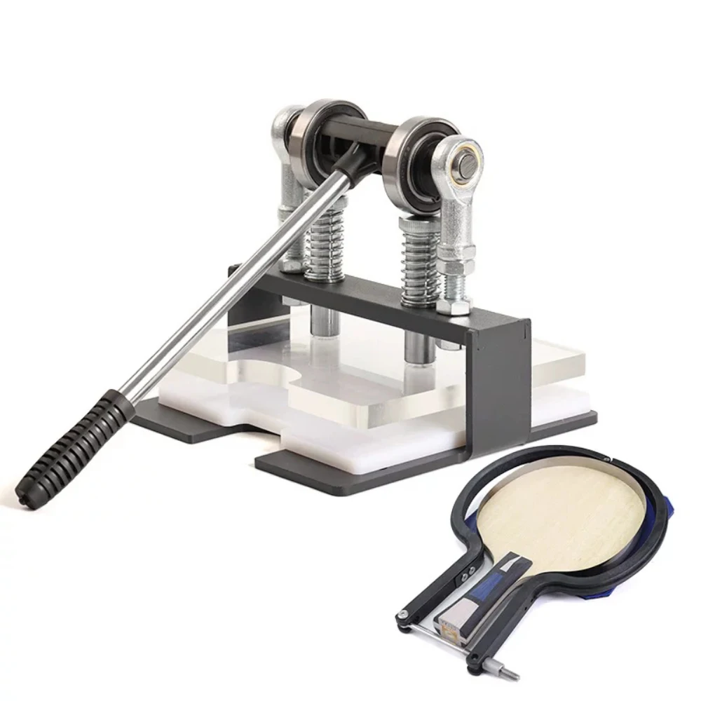 Universal Table Tennis Rubber Cutter – Manual Press Cutting Tool for Blade & Racket (Horizontal/Straight Handle)
