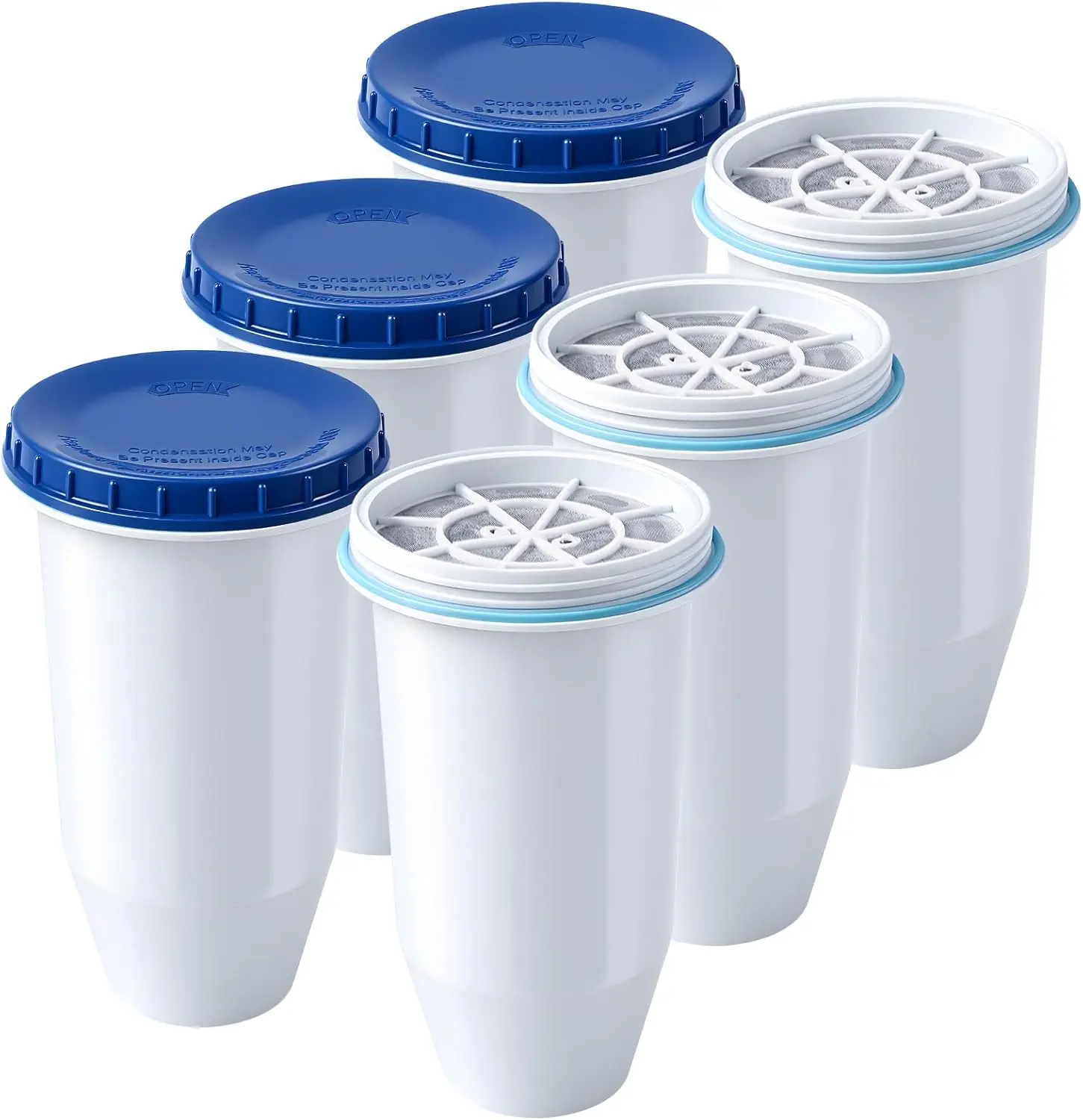 

Набор из 6 сменных фильтров для воды с нулевым содержанием TDS для кувшинов и диспенсеров | Усовершенствованная 6-ступенчатая система фильтрации удаляет свинец, хром, PFOA/PFOS.