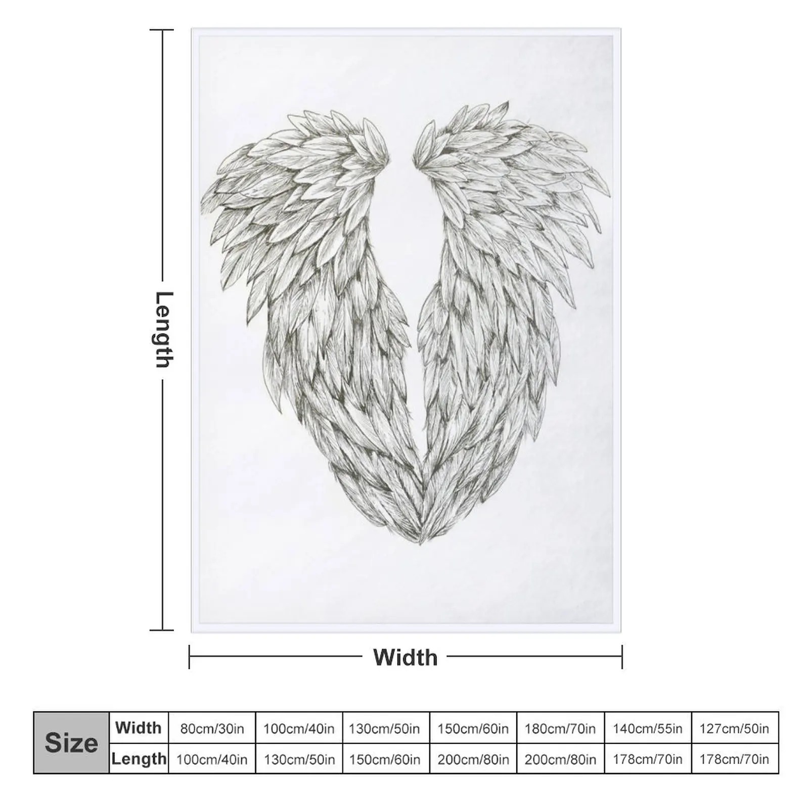 Inked Angel Wings Throw Blanket Hairy Cute heavy to sleep Blankets Sofas Of Decoration Blankets