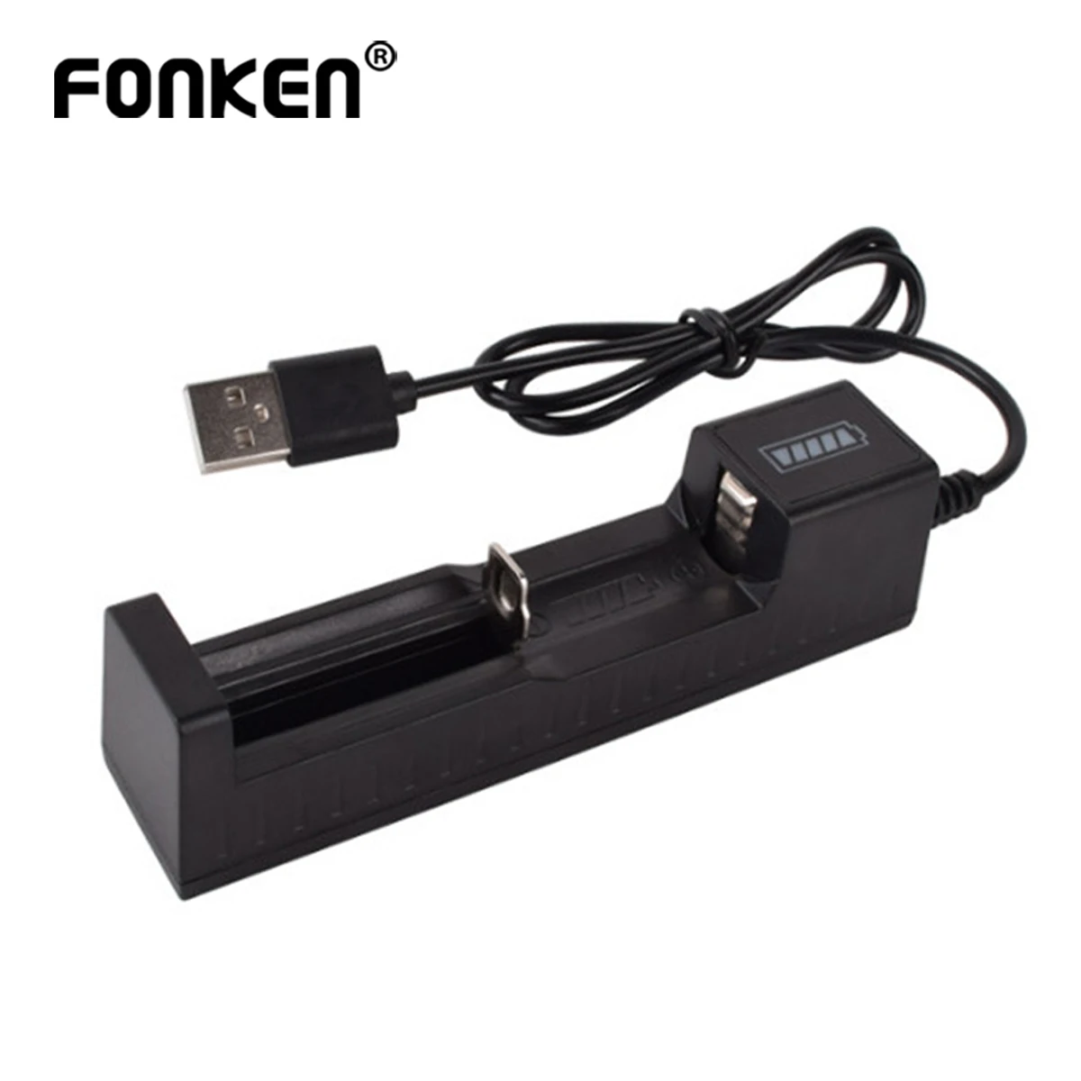 

Зарядное устройство USB для аккумуляторов 18650, 14500, 10400, 16340, универсальное, с одним слотом, умное зарядное устройство-подставка