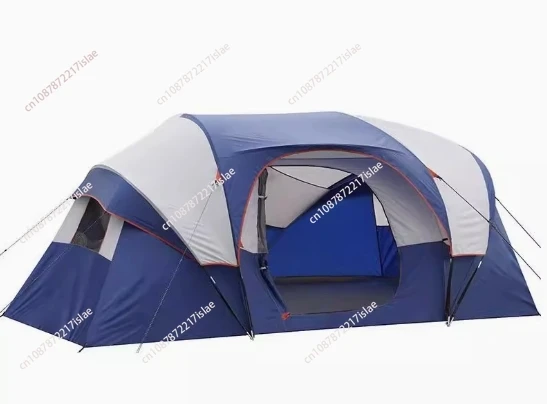 Outdoor camping tent for 8 people Outdoor camping tent, family going out double-layer thickened rainproof large tourist shed