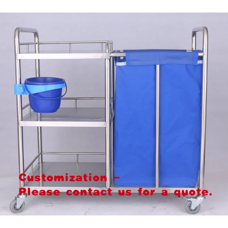 

custom.Medical Hospital Furniture Stainless Steel Emergency Medical Trolley Metal Medicine Trolley Cart Clinic Usage