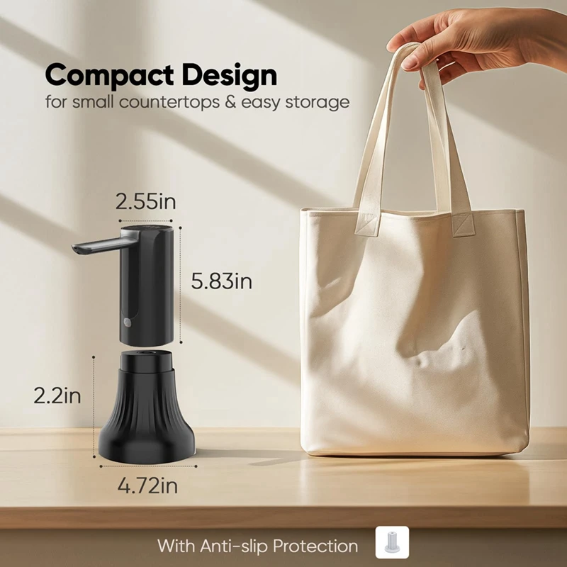 Pompe à eau potable automatique, distributeur d'eau, poignées amovibles, bouteille de 5 gallons, maison, bureau, camping