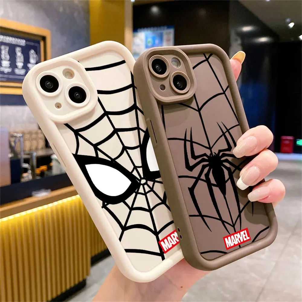 Soft Cover Marvel Spider Man Square Liquid Case for Xiaomi Redmi Note 11S 12 10 Lite 12 Pro 9S 11 Pro 11 Pro Plus 9 10 Pro 12S