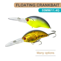 5.5cm 11.4g Fishing Lures Floating Crankbait Wobbler Long Lips Artificial Hard Bait Jerkbait Fishing Accessories for Bass YG153