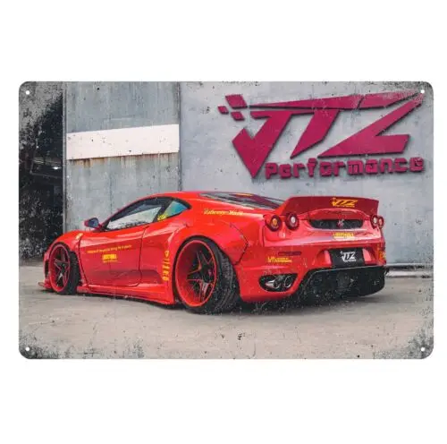 F430 Liberty Walk Car Metal Poster Collectable Tin Sign 20x30cm