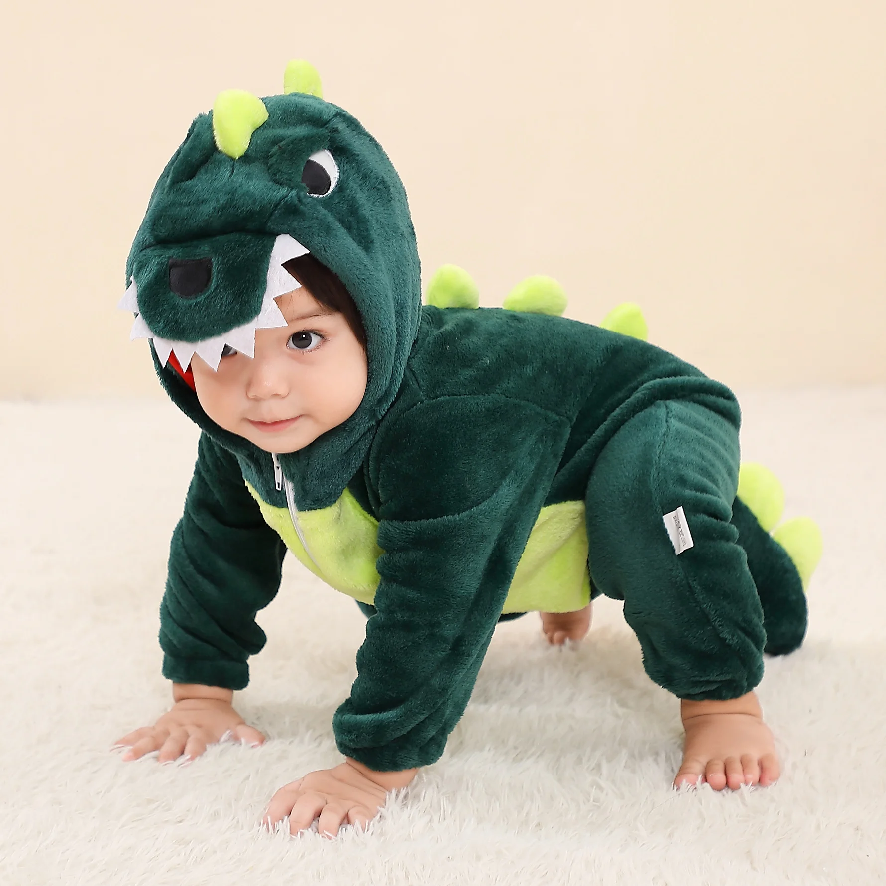 Baby Kigurumi Dinosaur Cartoon Romper Infant Kids Animal Jumpsuit Girls Boys Cosplay Pyjamas Costumes Toddler Clothes