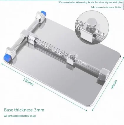 โทรศัพท์มือถือ PCB บัดกรีผู้ถือเมนบอร์ด CLAMP FIXTURE Desolder ซ่อมแพลตฟอร์ม Circuit Board ตําแหน่งเครื่องมือ
