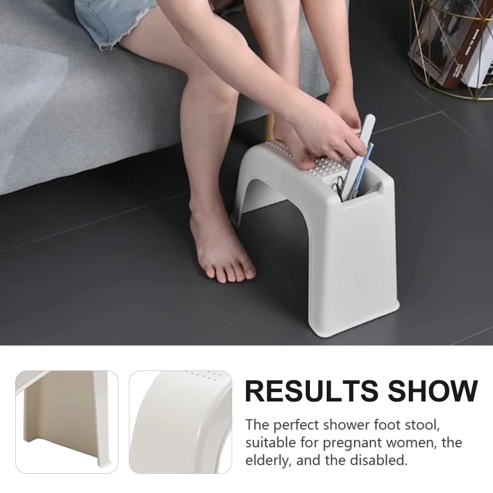 

Shower Foot Rest Non-Slip Pedicure Footstool For Home Use Shower Leg Shaving Bath Tool Comfortable Sturdy Plastic Foot Rest