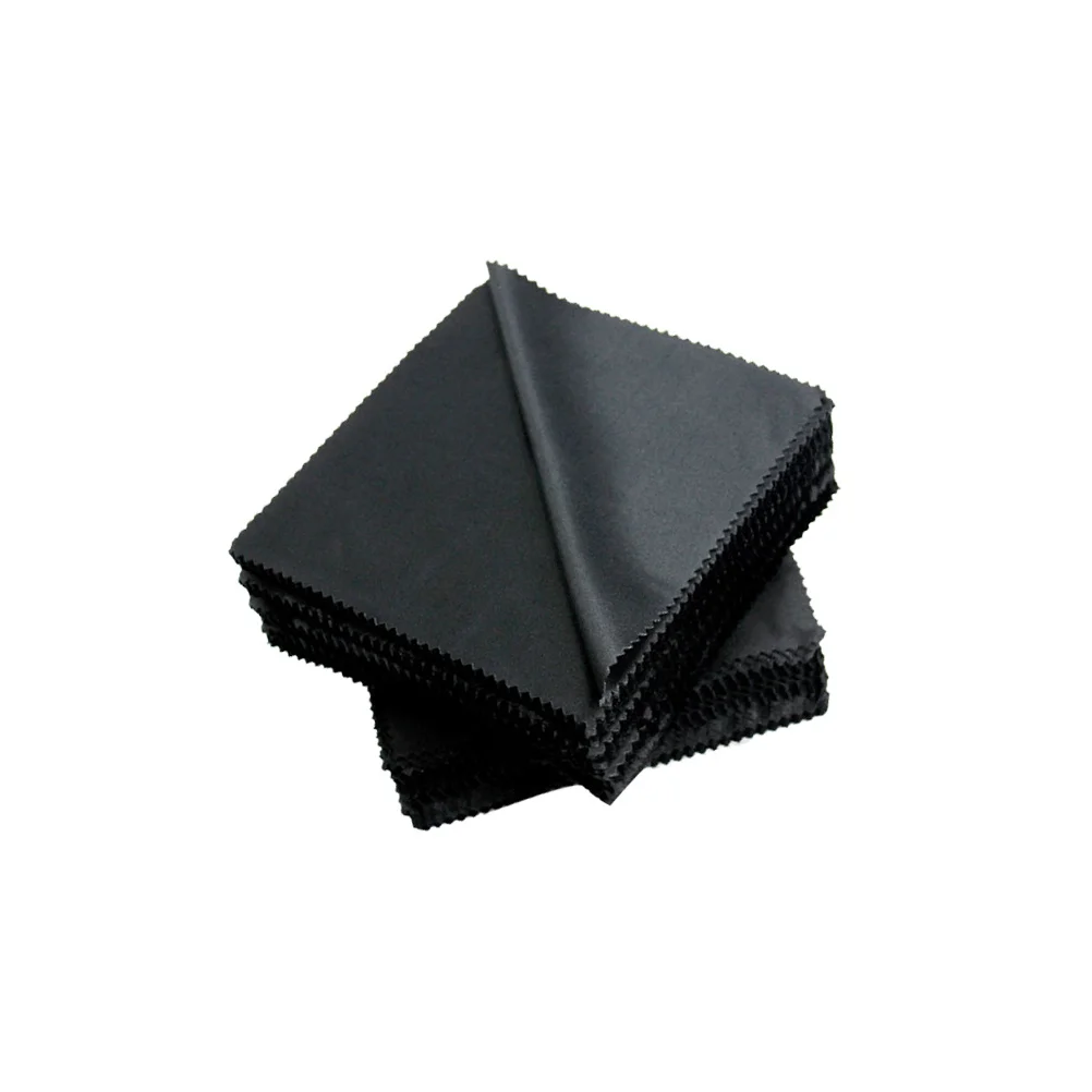 100 قطعة ستوكات النظارات الشمسية النظارات تنظيف الملابس الأسود 15x15 سنتيمتر نظارات عدسة تنظيف مسح منظف الشاشة