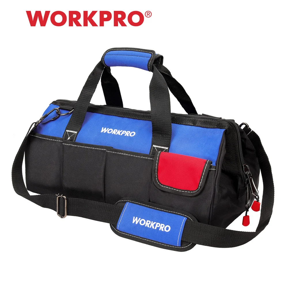WORKPRO 13 "14" 16 "18" torba na narzędzia wielofunkcyjny wodoodporny pasek narzędziowy z wieloma kieszeniami Organizer na narzędzia torba na zewnątrz na ramię
