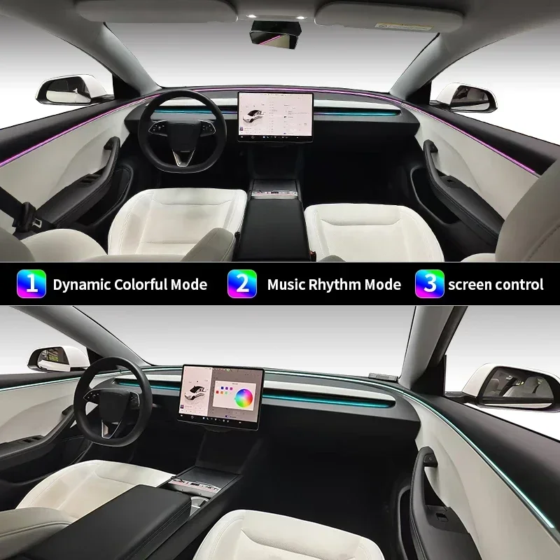 For 24 Tesla Model 3 atmosphere lights, and the new version of the interior atmosphere lights of the new modified cars