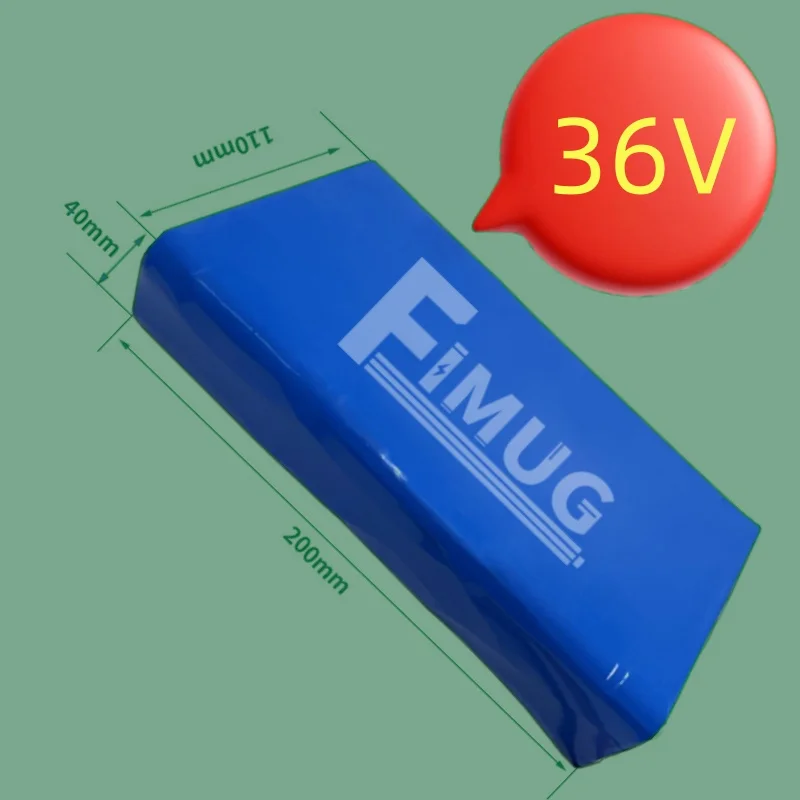 بطارية ليثيوم FIMUG 36V 10.5Ah 10S3P - سعة عالية قابلة لإعادة الشحن للسكوتر الكهربائي بقدرة 500 وات، مع موصل BMS، DC+XT60 #3