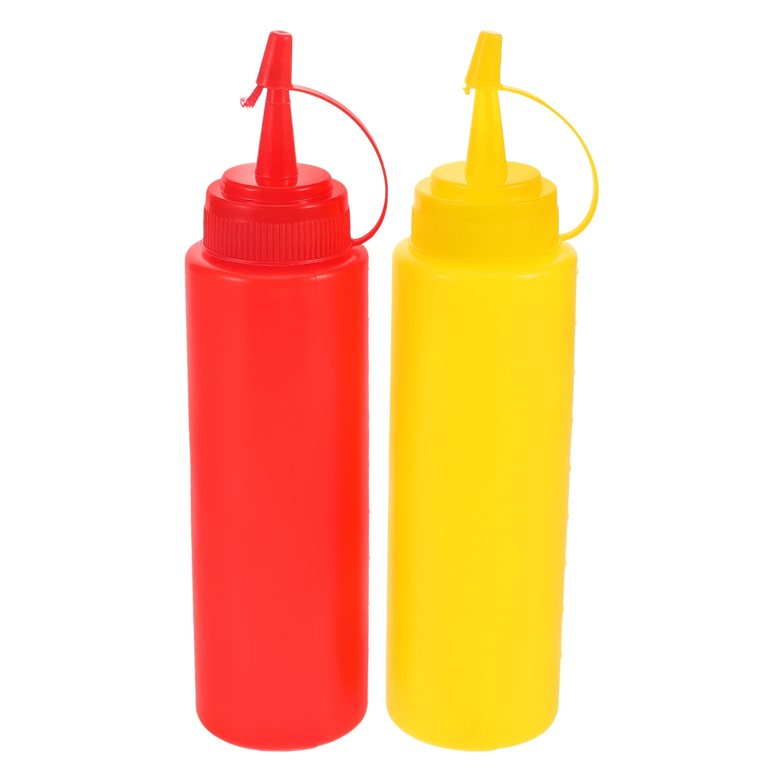 2 Pcs Tricky Ketchup Bottle Sweet Relish Squeeze Castor and Mustard Dispenser Prank Stuff Travel