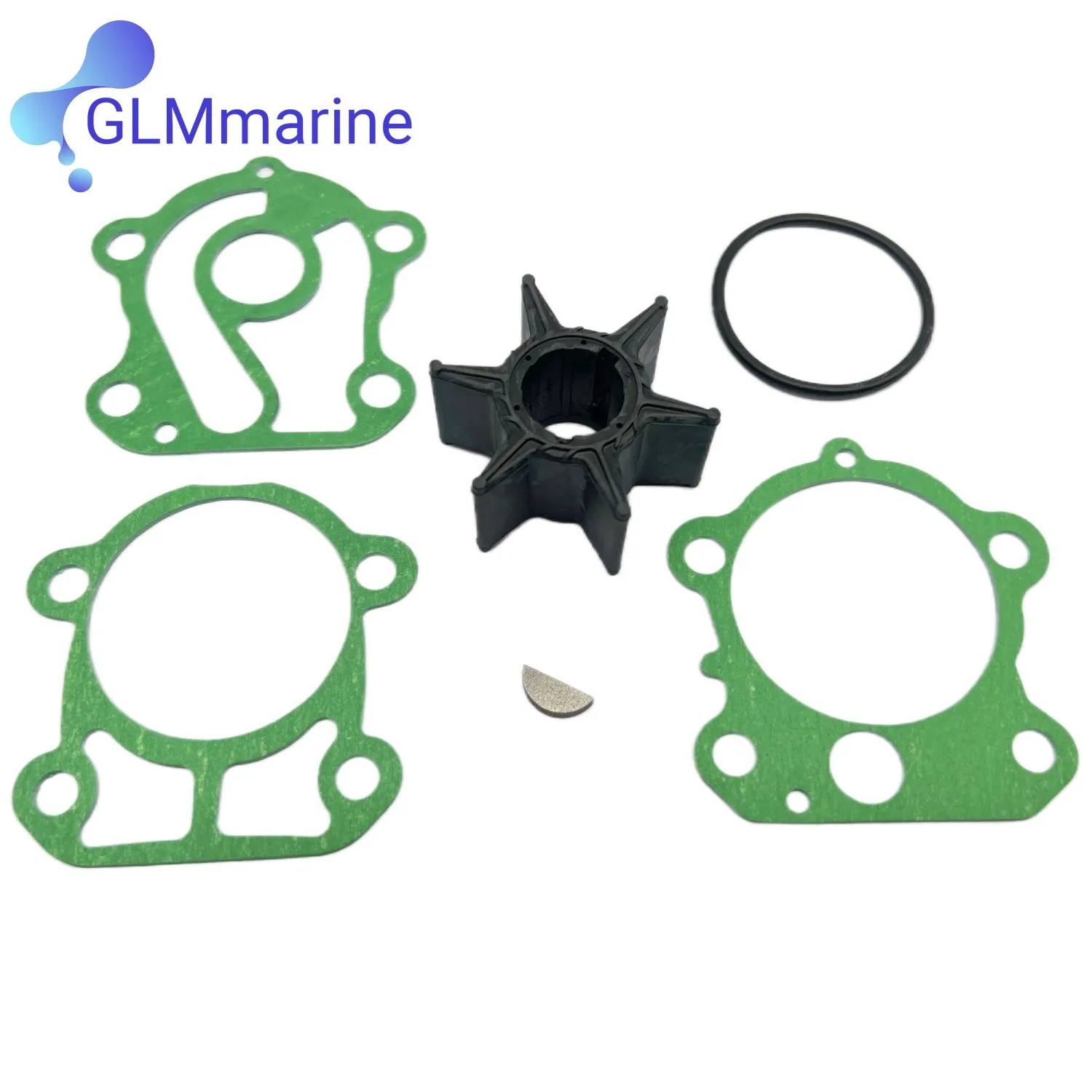 Water Pump Replacement Kit with Impeller, Gaskets, Key and O-Ring for Yamaha Outboard Engine 60 70 75 80 85 90 HP 688-44352-03