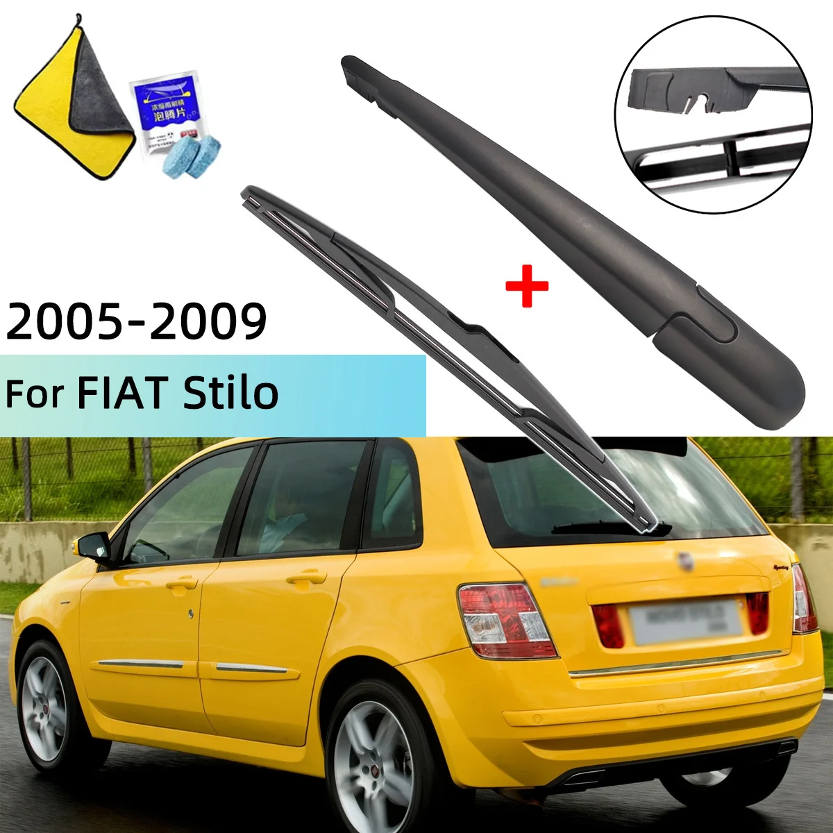 

Windscreen Wiper Blade & Rear Wiper Arm Kit For FIAT Stilo 2003--2008 Rear Wiper Arm Blade Car Accessories