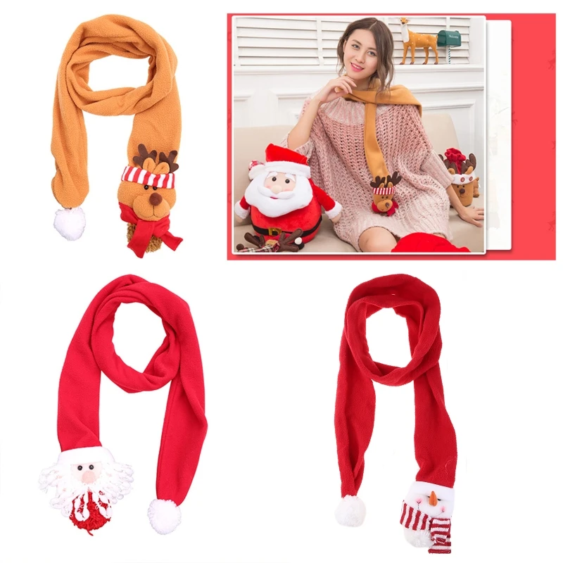 Christmas Scarf Kids Winter Scarfs For Women Thick Neck Warmer Scarf Long Pashmina Scarf Parent-child Outfit