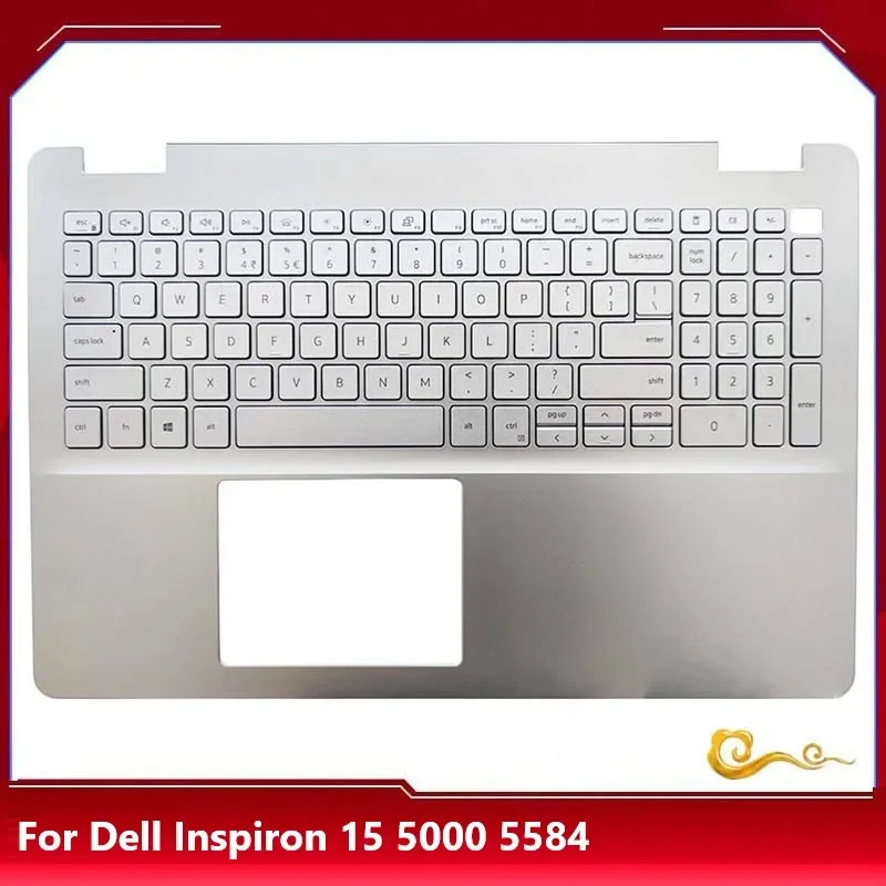 

YUEBEISHENG New/org For Dell Inspiron 15 5000 5584 Palmrest US keyboard Upper cover Upper shell Silver