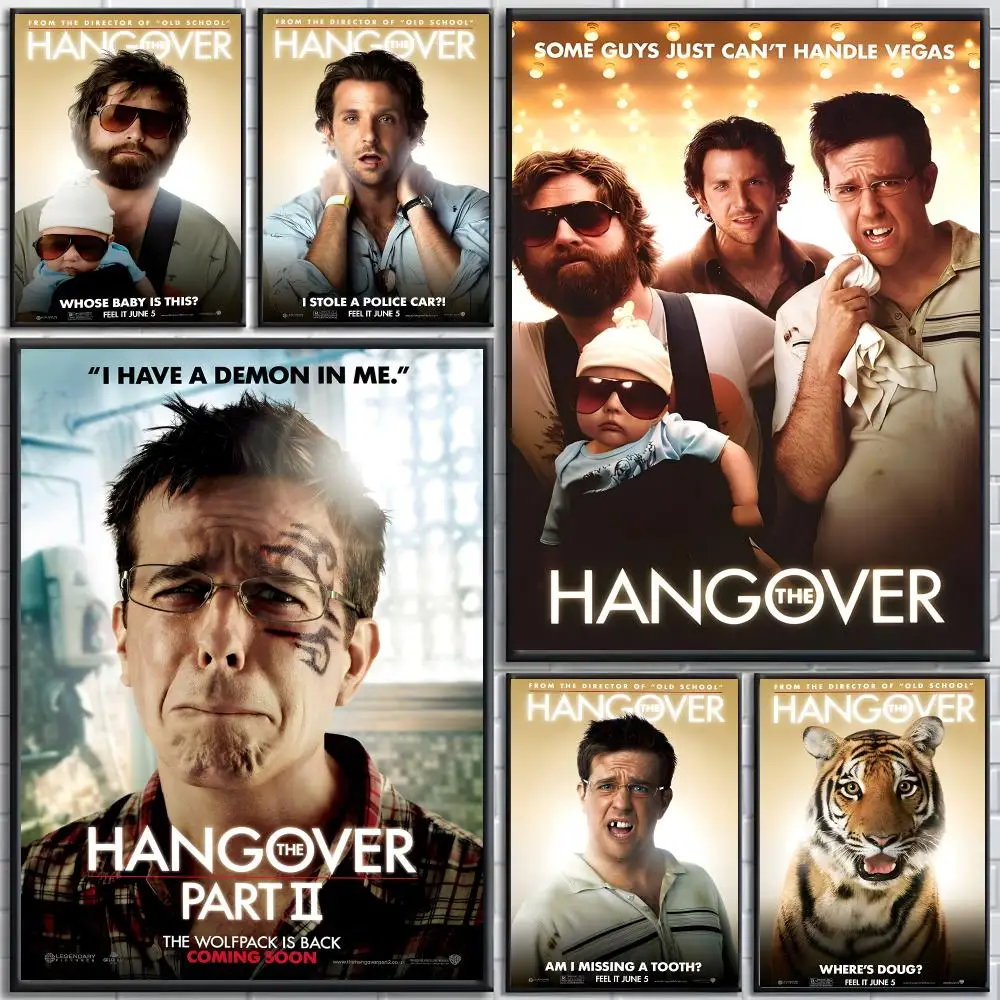 Movie Hangover Movie Poster poster Self-adhesive wall stickers, suitable for room decoration, high-quality printing.
