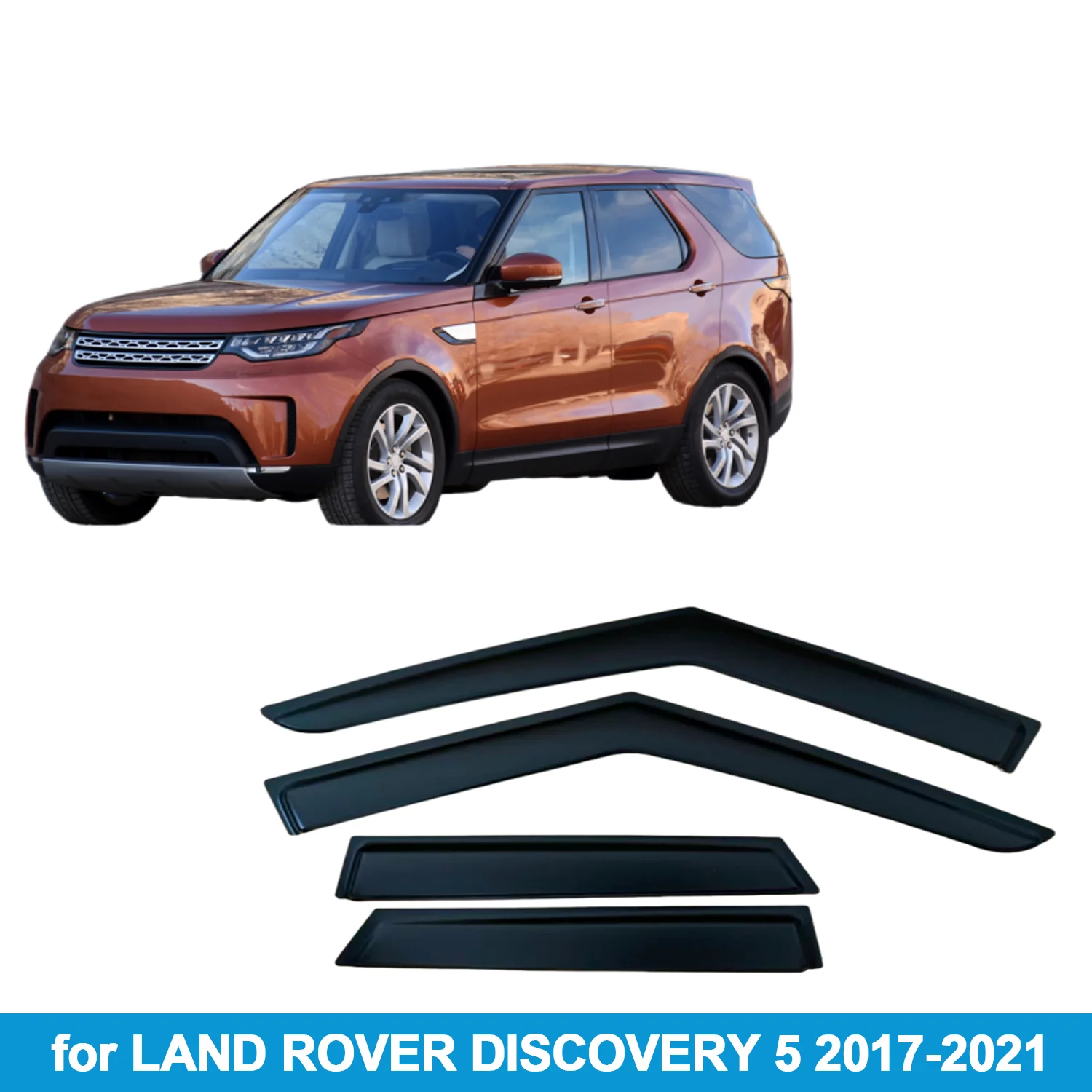 

Window Visor for LAND ROVER DISCOVERY 5 L462 2017-2025 Rain Guard Side Vent Deflector Weathershield Outside-Mount Tape On