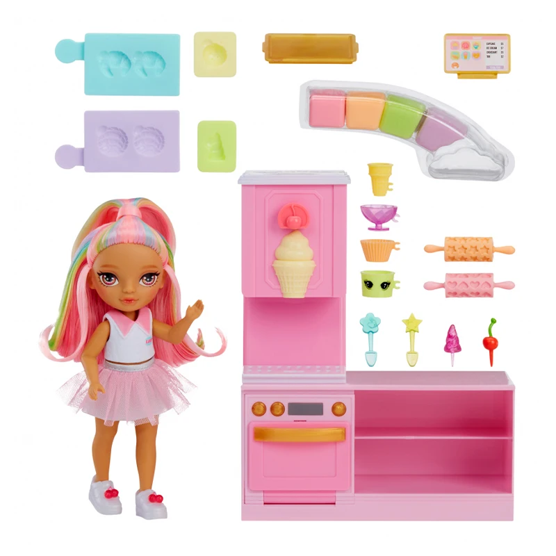 Rainbow High Little Pool Day con Blush Parker Dessert Shop con Kandy Hartz Girl Doll Playset Giocattoli per bambini Regalo di compleanno 1pz