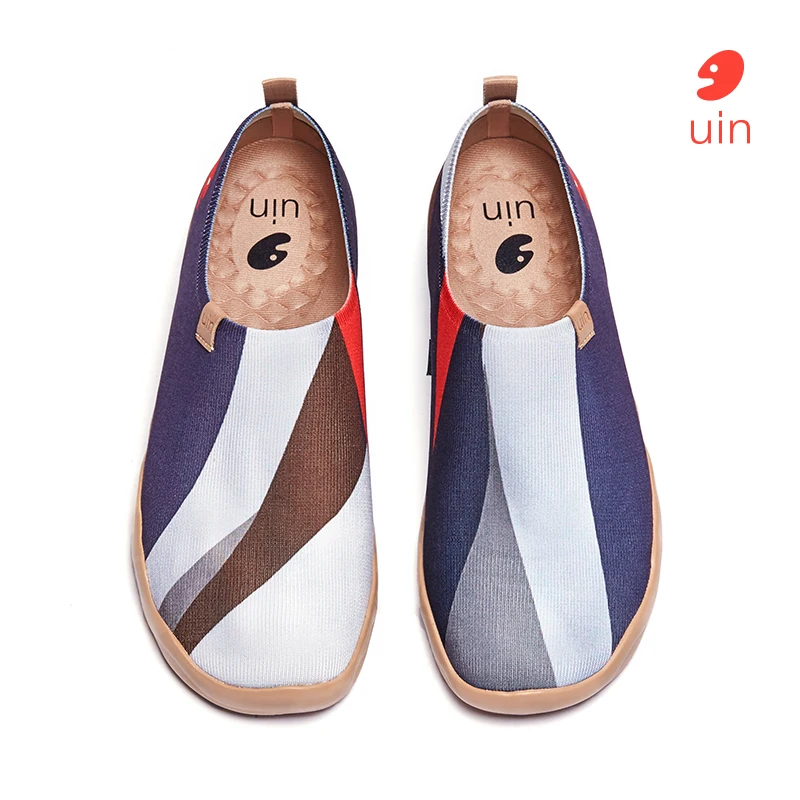 

UIN NEW Fashion Retro men's Shoes Sports Art Casual Canvas Sneakers Travel Shoes Art Painted men Slip-on Loafers