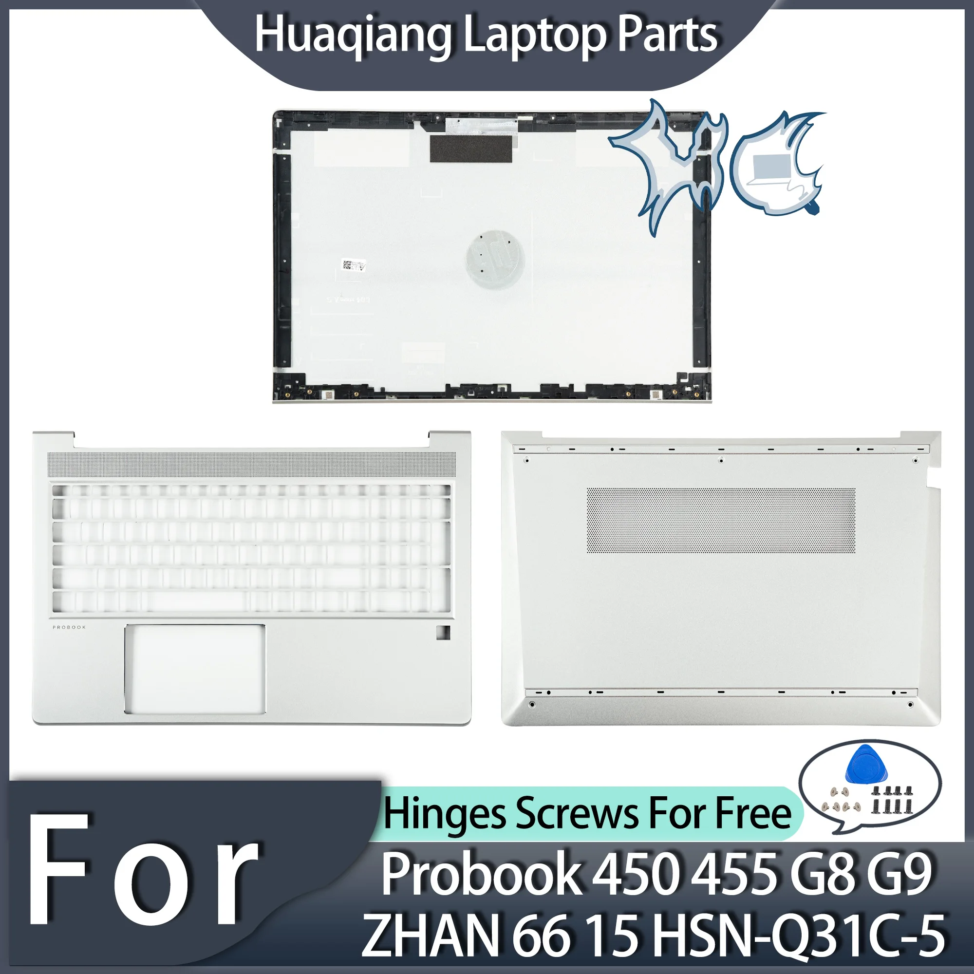 

New For Probook 450 455 G8 G9 ZHAN 66 15 HSN-Q31C-5 Laptop LCD Back Cover Front Bezel Top Palmrest Keyboard Case Bottom Case