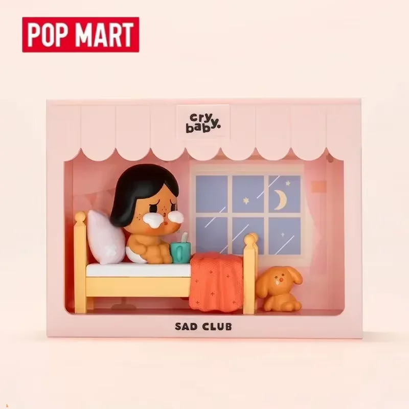 

POP MART CRYBABY Sad Club Series, оригинальная слепая коробка, сюрприз, загадочная коробка, милые аниме-фигурки, украшения, фигурки