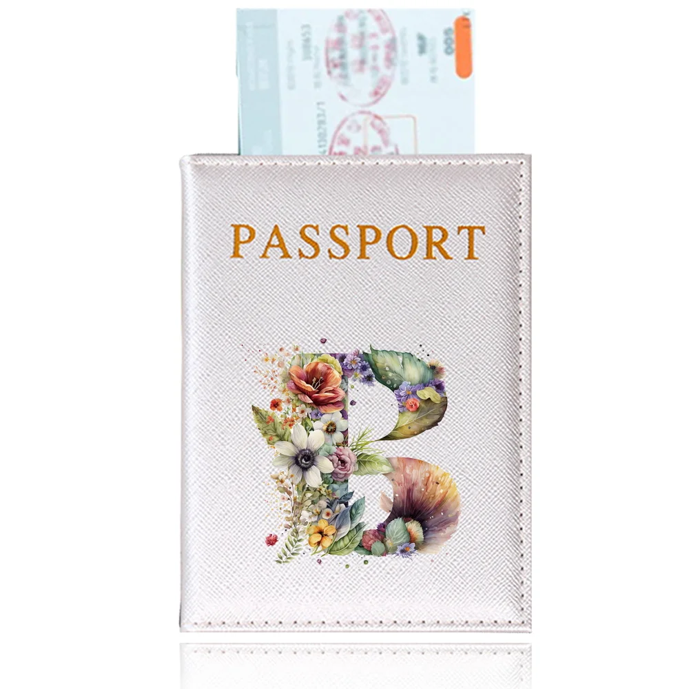 Carta Floral Imprimir Passaporte Capa, Viagem Caso Passaporte, Imprimir Passaportes, Capa Protetora, ID, Titular Do Cartão De Crédito