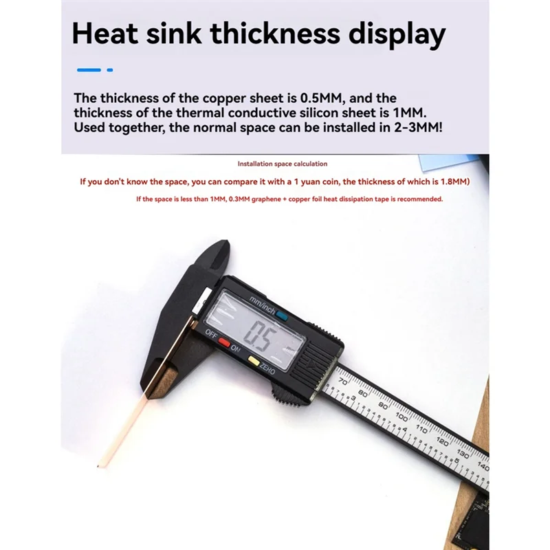 

Радиатор из чистой меди M.2 2280 для твердотельного жесткого диска, тонкий радиатор SSD-кулера для ноутбуков и компьютеров