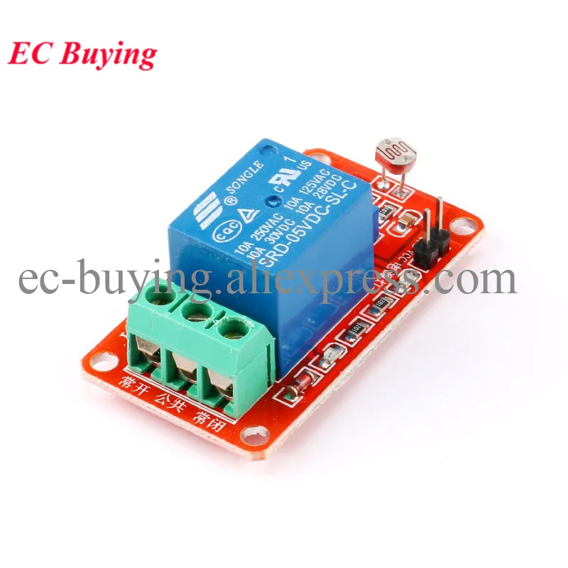 5V Light Photoswitch Sensor Switch LDR Photoresistor Relay Module Light Detection Photosensitive Sensor Board Control Module DIY