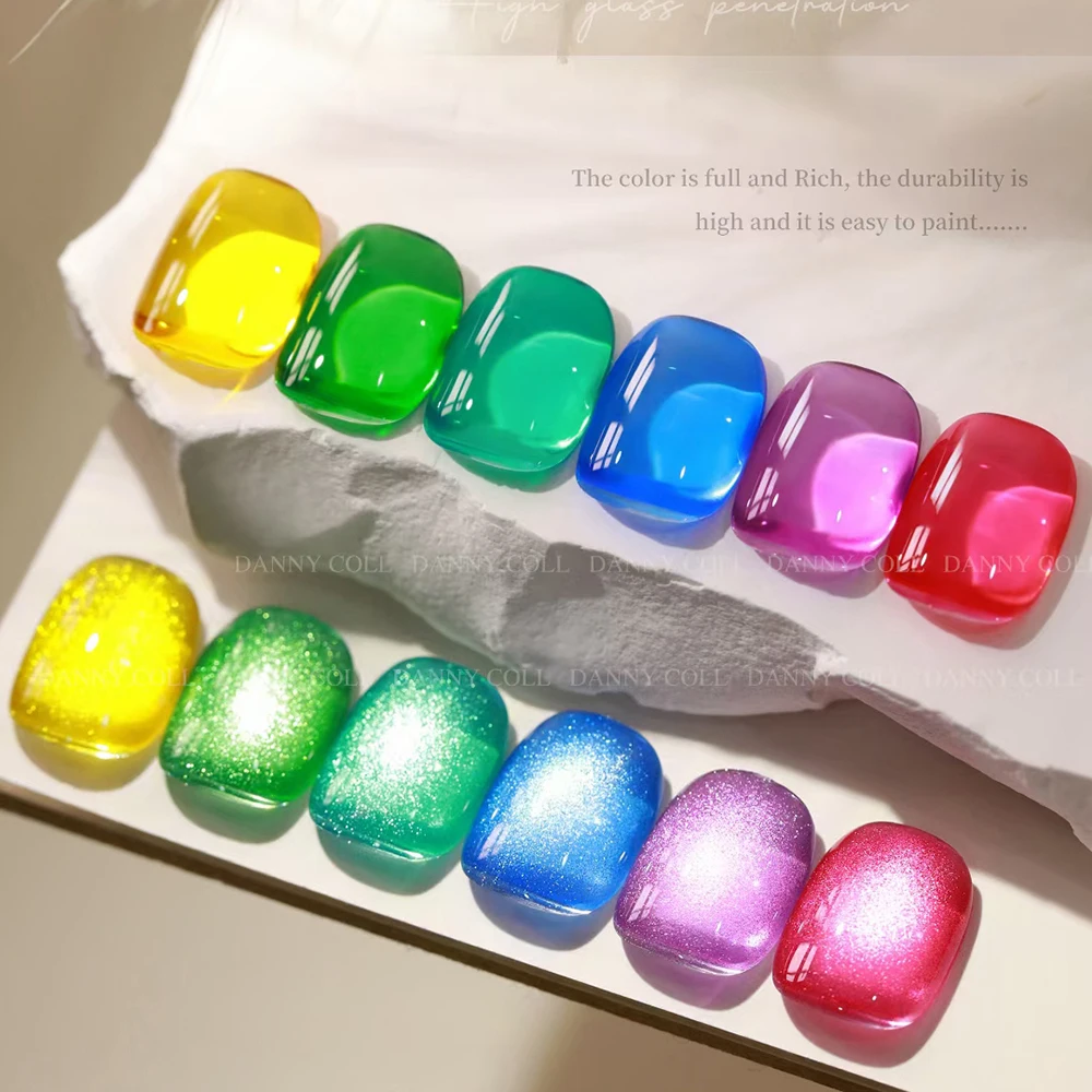 Translucent Glaze Gel Nail Pudding Jelly Soak Off Led Uv Gel Polish Set Summer Ice Through Gel Varnish For Manicure Nail Art
