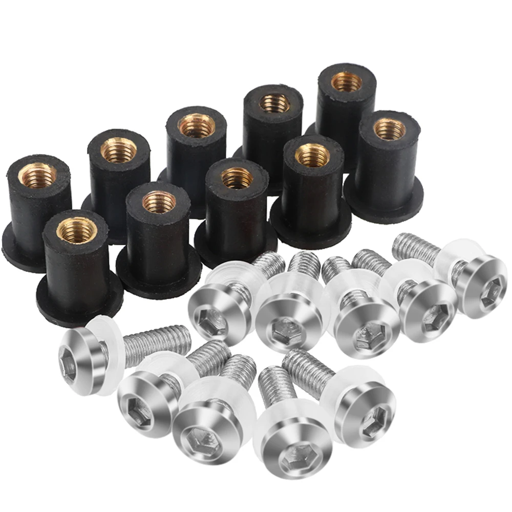 Motorcycle Windshield Rivet Nut For Kawasaki Z1000 SX Z125 Z300