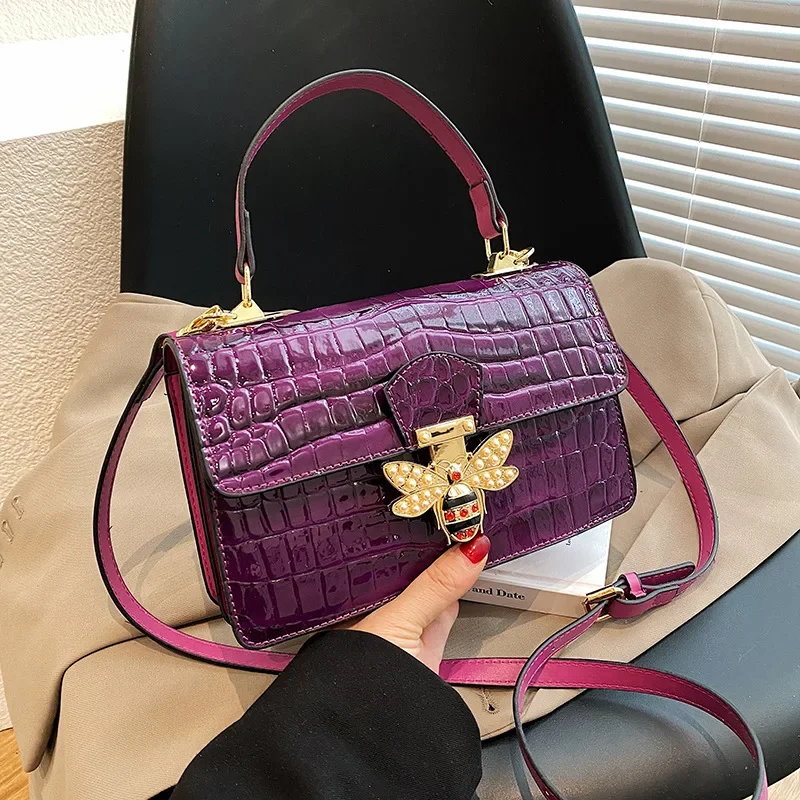 2023 New Handbags for Women Crocodile Pattern Shoulder Bags Lady Travel Bag Luxury Brand  Cross-body Chain Handbag Handbags