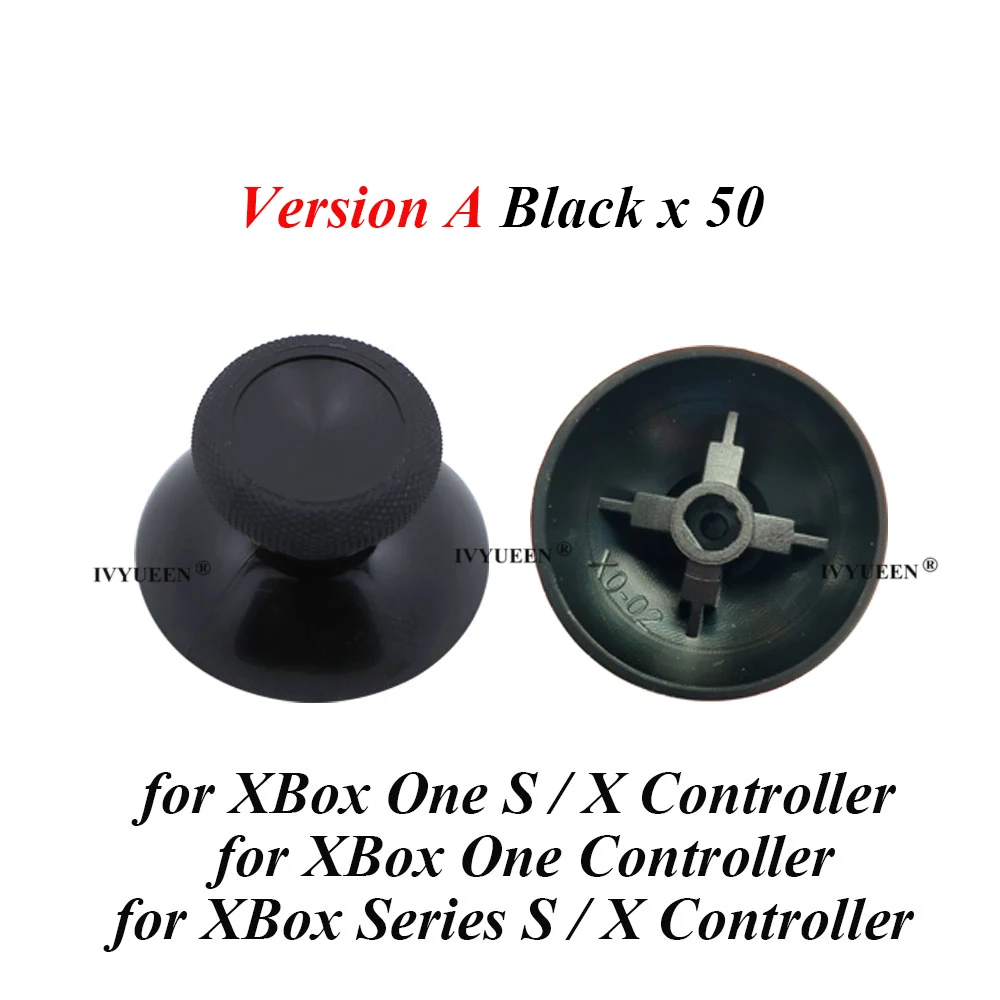 IVYUEEN 50 Buah Stik Analog Thumbstick Pengganti untuk Xbox One X S Pengendali Nirkabel/Berkabel Topi Thumb Grip