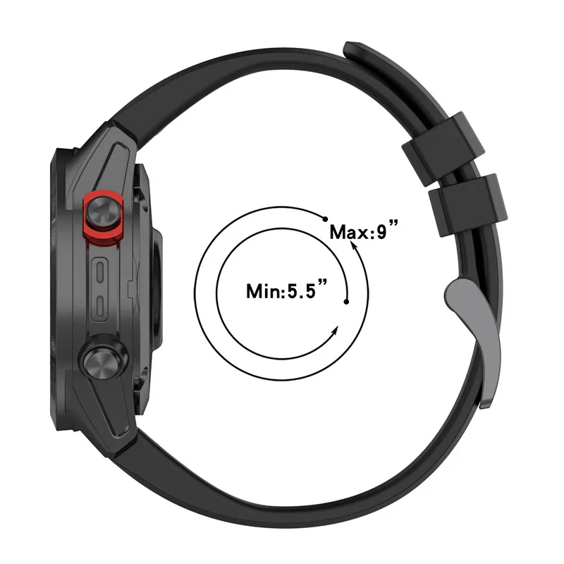 Silicone Strap for Garmin Fenix 7X 7 7S Solar 6S 6X Pro 5X TACTIX7 Enduro Fenix 3 HR EasyFit 26 20 22mm  Bracelet Wacth Correa