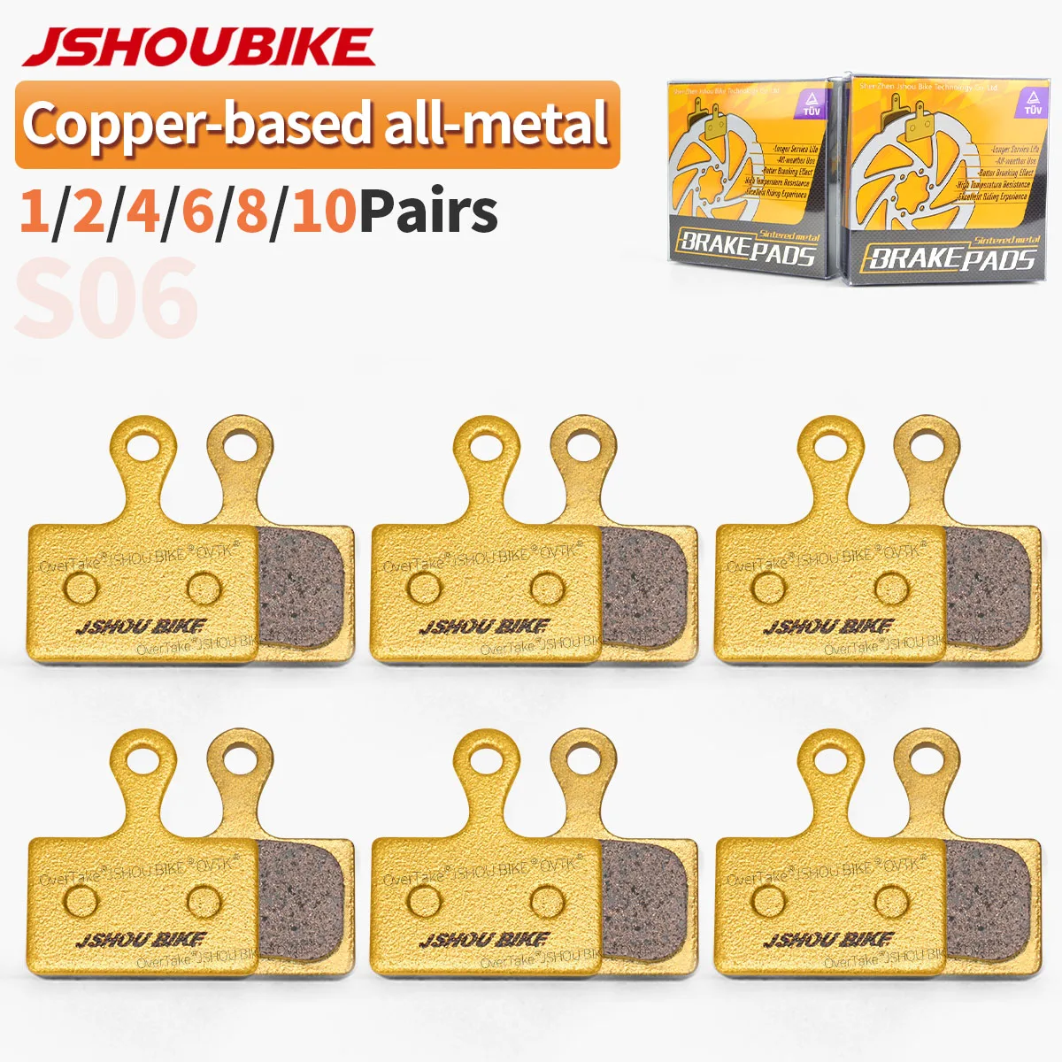 JSHOUBIKE All-metal Bicycle hydraulic disc brake pad for SHIMANO XTR M9100 Dura Ace R9170 Ultegra R8070 RS805 RS505 RS405 U5000