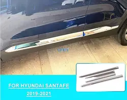 Side Door Trim Body Cladding Door Moulding ABS Chrome Car Body Strip For Hyundai Santa fe Santafe 2019 2020 2021 Accessories